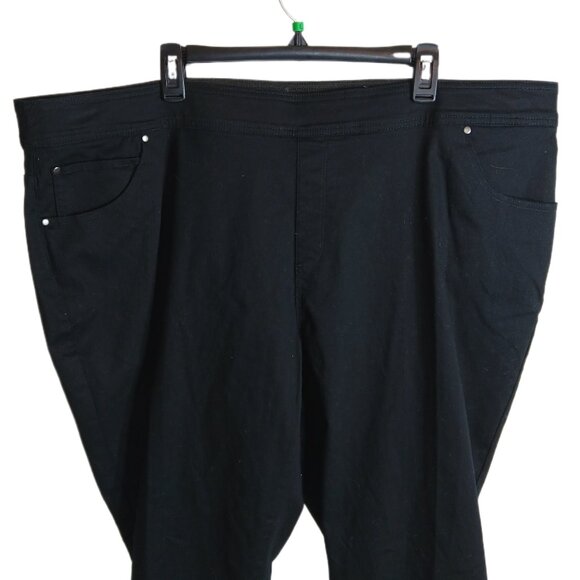 Kim Rogers Pull-On Jeans Womens 24WS Black High Rise Tummy Control Super Stretch - Picture 3 of 4